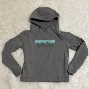 Patagonia Uprisal Hoodie Small Gray Mountain Stripe Pullover